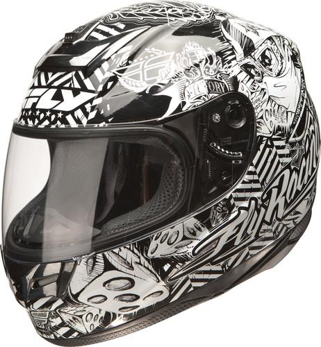 G-max paradigm motorcycle helmet black/white winners circle x-small