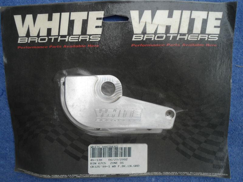 White brothers aluminum front brake line guard for honda cr125  1999-2001