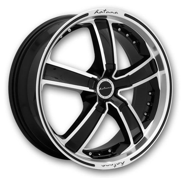 Katana kr12 18x7.5 black machine face 5x112 +45mm