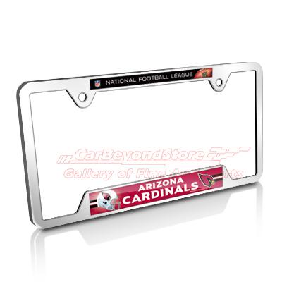 Nfl arizona cardinals chrome metal license plate frame + free gift, licensed