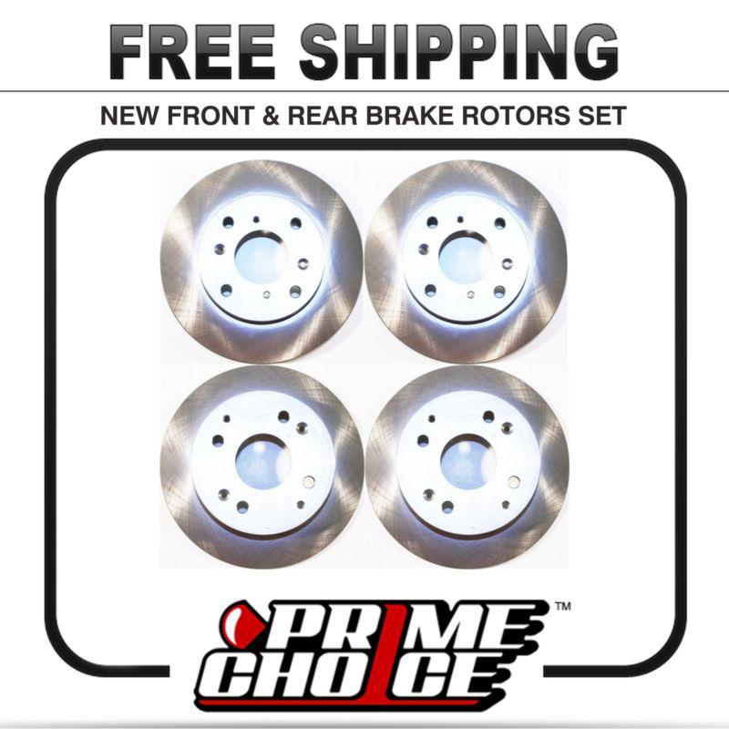 Set of 4 premium new brake disc rotors 2 complete pairs kit for front and rear