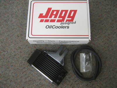 Jagg 2580,  chrome 10 row horizontal oil cooler  harley '91-on  dyna.  0713-0065