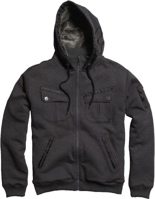 Fox men's sideline sasquatch zip front fleece hoody charcoal heather 2 x-large