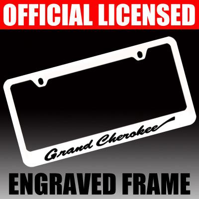 Jeep grand cherokee chrome license plate frame *script*