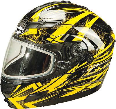 Gmax gm54s modular helmet black/yellow/silver m g2544235 tc-4