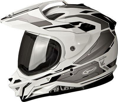 Gmax gm11d dual sport helmet white/silver s g5111014 tc-15
