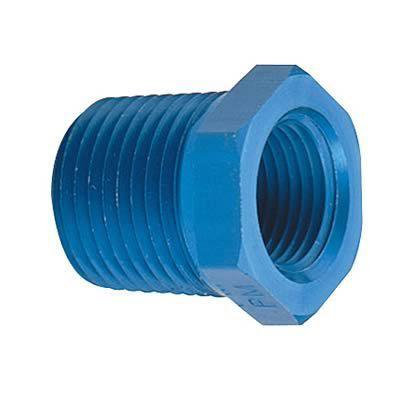 Fragola 491201 fitting bushing reducer male 1/4" npt to female 1/8" npt blue ea