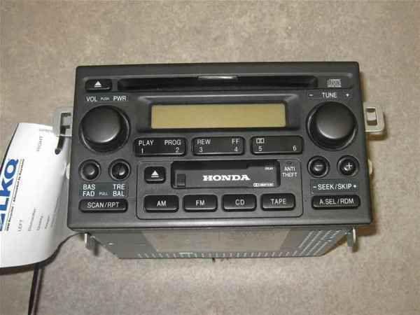 2001 2002 honda accord cd/cassette radio 2xa1 oem lkq