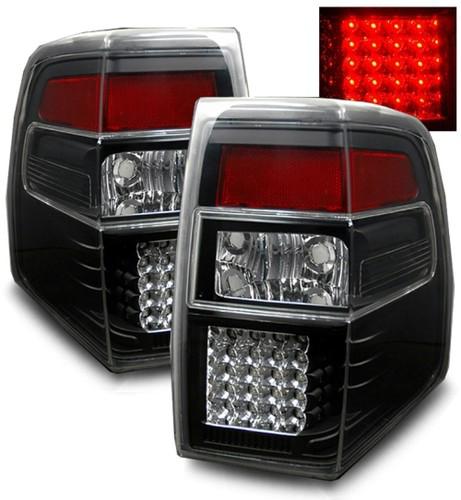 07-12 ford expedition euro black smd led tail lights housings rear brake lamps