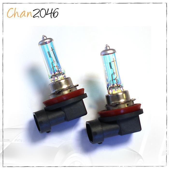 H11 diamond super white 55w 5000k halogen low beam bulbs 10-12 toyota prius