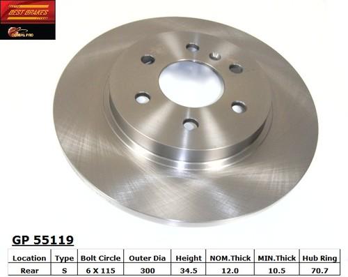 Best brakes usa gp55119 rear brake rotor/disc-disc brake rotor