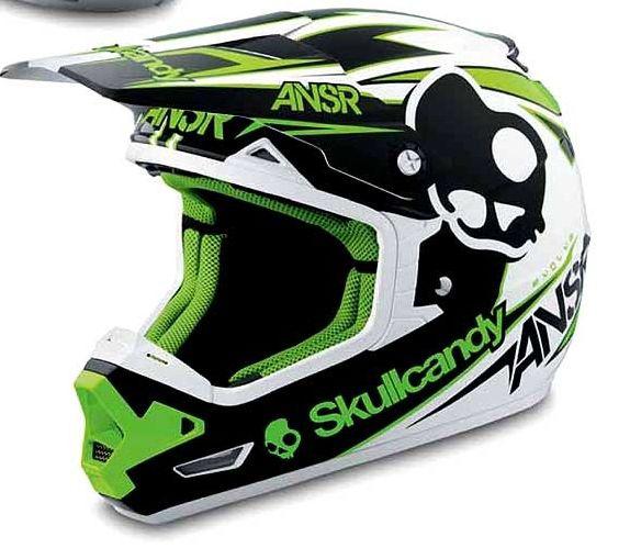 Answer evolve skullcandy iii motorcross helmet blk/wht xs, sm, md, lg, xl, 2xl
