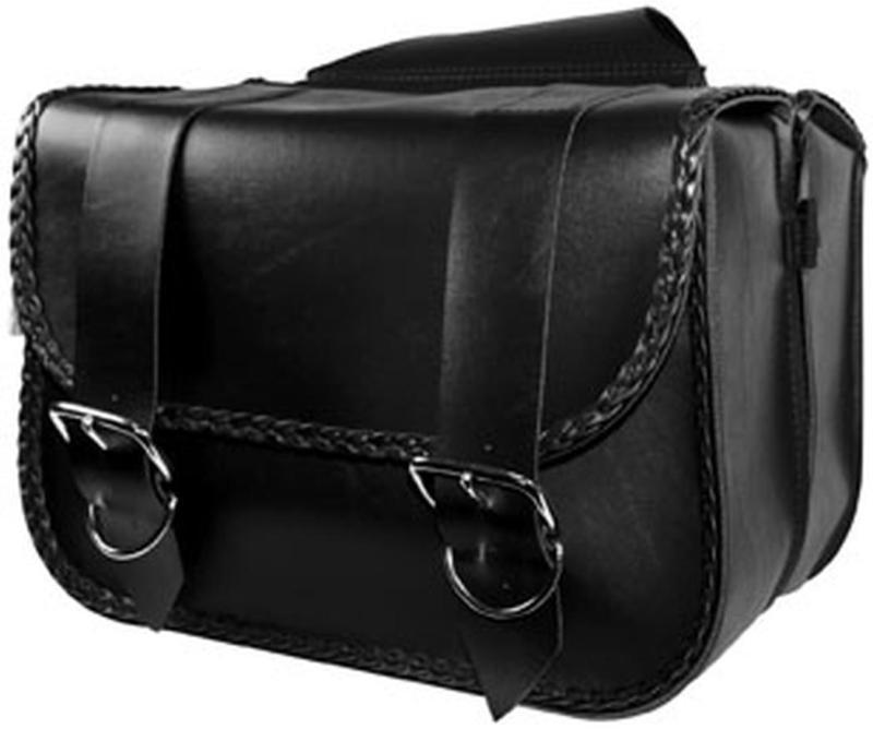 New willie & max touring braided saddlebags, black, 14.5" x 12.5" x 5.5"