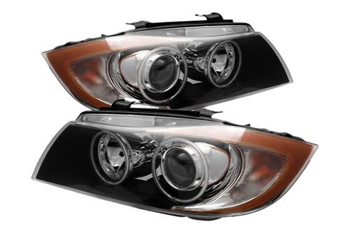 06-08 bmw 3-series ccfl halo projector front head lamps spyder