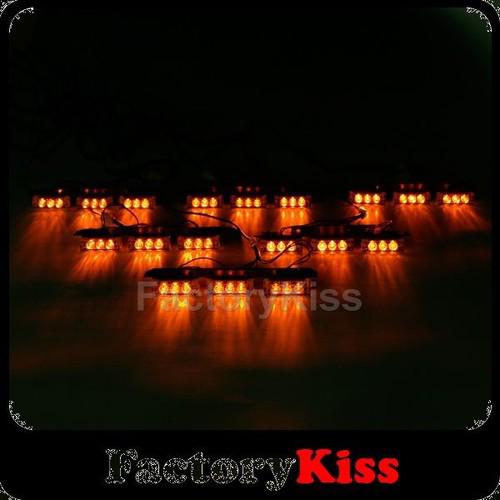 Gau 6 x 9 led car amber flash strobe light 3 flashing modes #311