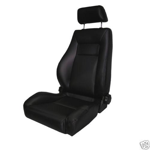 13404.01 rugged ridge front super seat - black-  jeep cj wrangler 1976-02