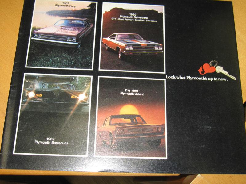 1969 plymouth factory color dealer brochure all models