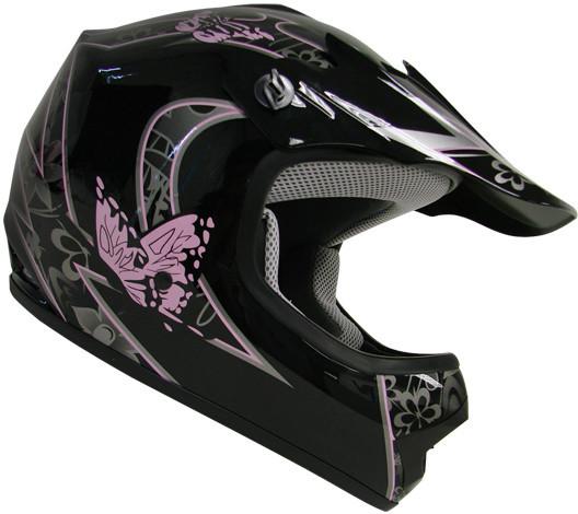 Youth pink butterfly motocross helmet mx atv dirtbike~l