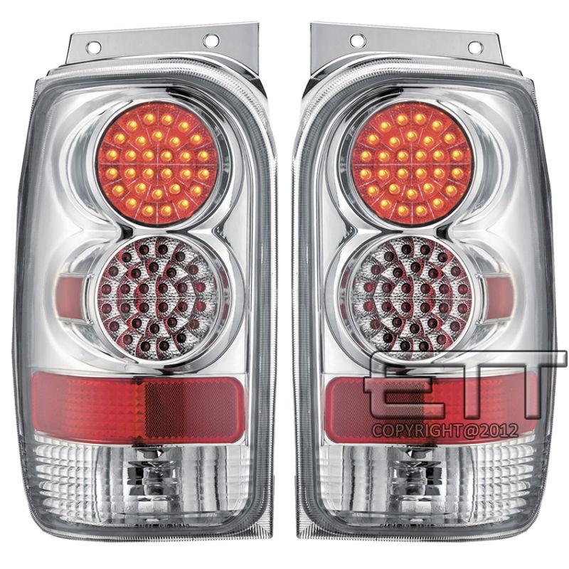 Apc 98-01 explorer mountaineer diamond cut led look chrome tail lights lamps