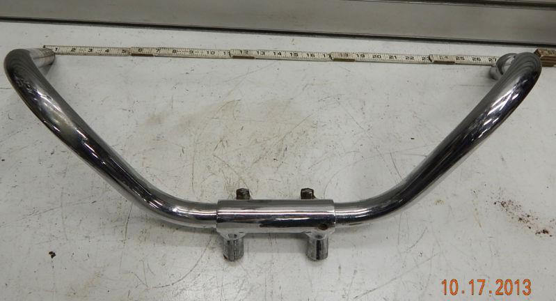 2 piece handlebars harley sportster flh vintage clamp buckhorn 1" chopper bobber