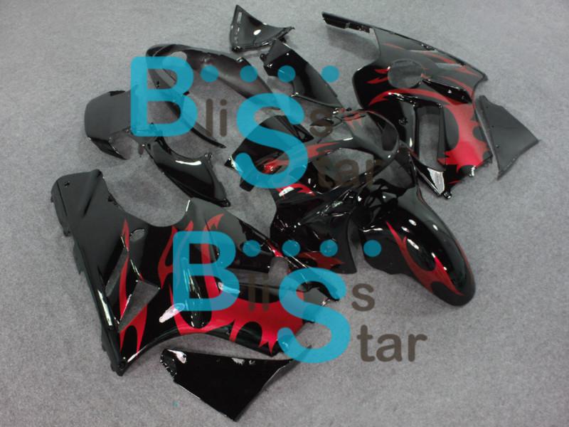 E20 black red fairing kit with tank w6 fit for ninja zx12r zx-12r 2002-2006