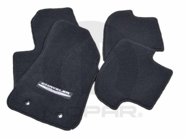 Chrysler 200 convertible premium black carpet floor mats mat with logo mopar oem