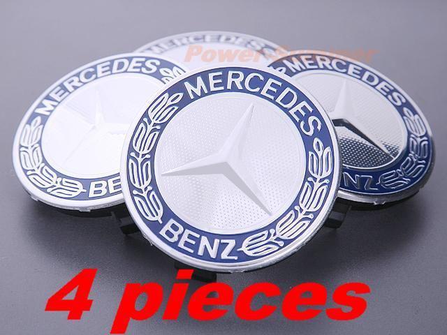 Boy 75mm mercedes benz blue wheel center caps amg e ml sl clk slk high quality