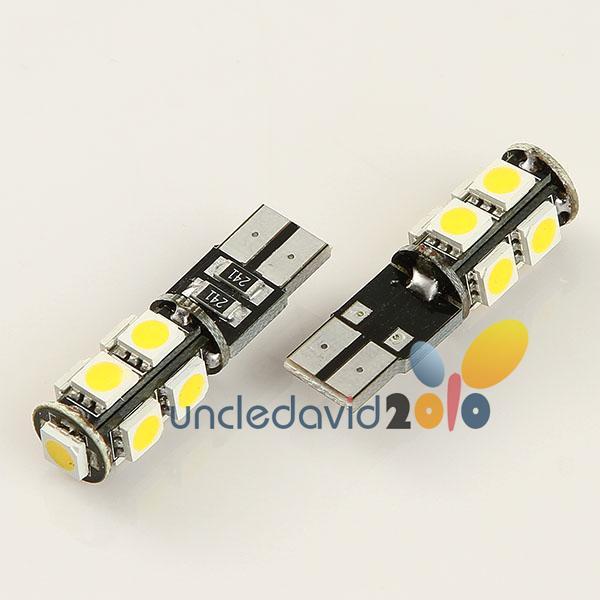 2 x t10 9 smd 5050 canbus error free car led smd light interior warm white