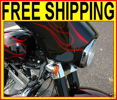 Hotop designs chrome bullet turn signal relocation kit harley davidson touring