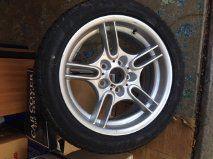 Bmw e39 17x8 double spoke wheel and tire oem