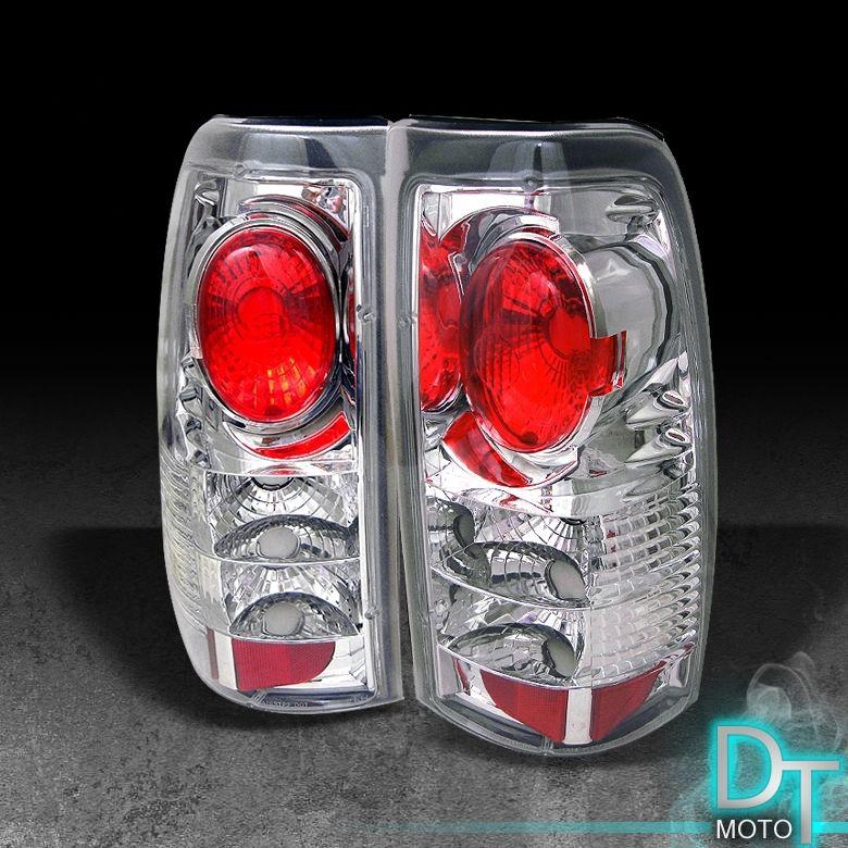 99-02 silverado 99-03 gmc sierra clear altezza tail lights lamps left+right sets