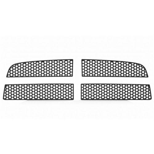 Dodge ram 09-12 black circle punch front metal grille trim cover grill insert