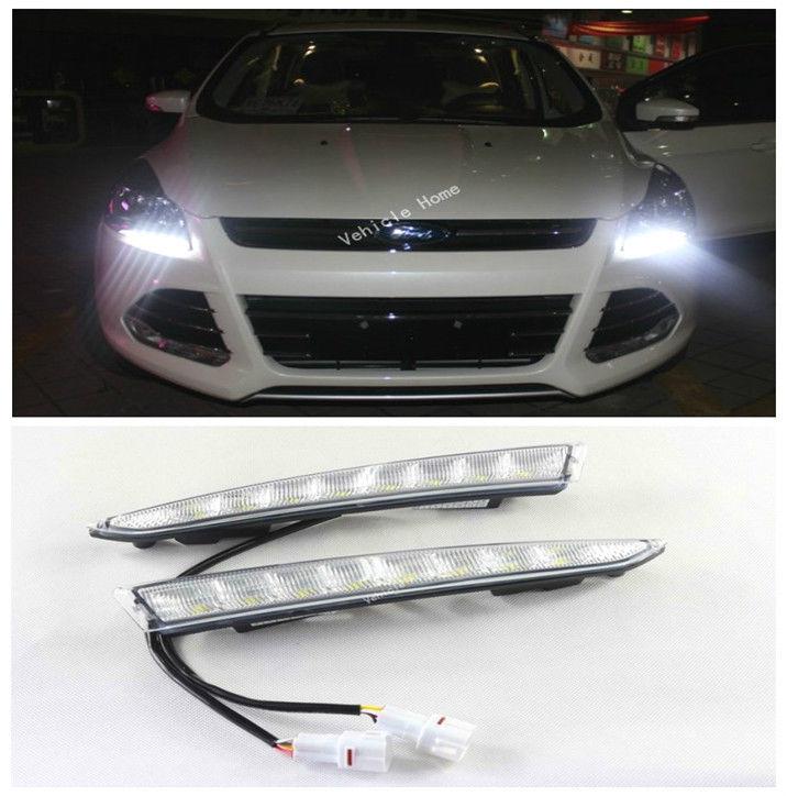 Led replace daytime running light drl turn signal for ford escape kuga 2013 2012