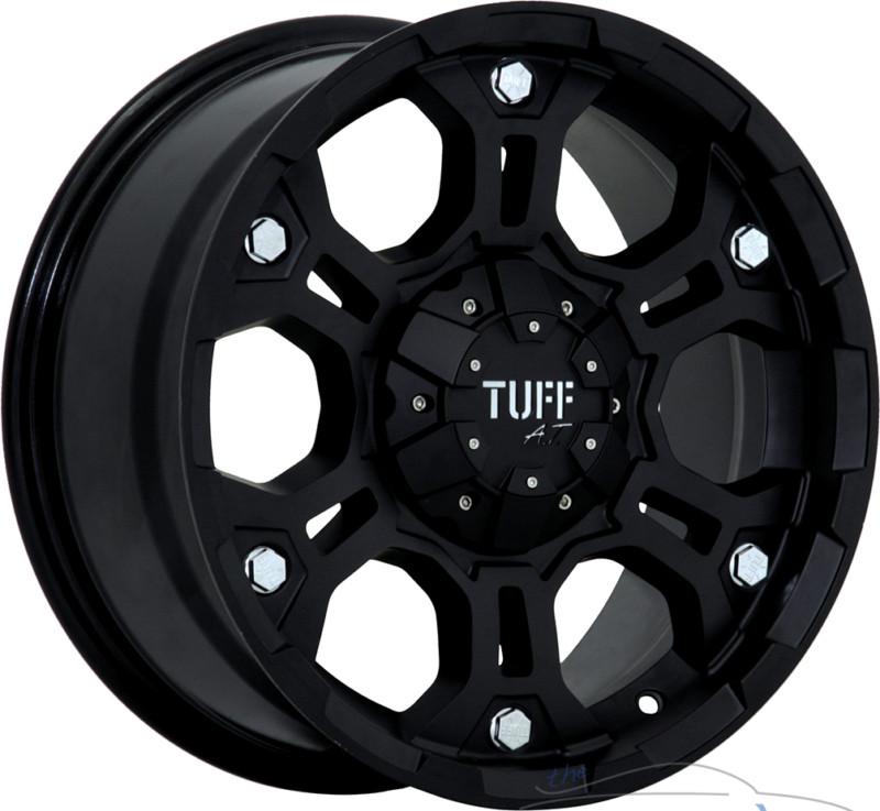 17x8 tuff t03 5x114.3 5x4.5 5x127 5x5 +20mm matte black rims wheels inch 17"