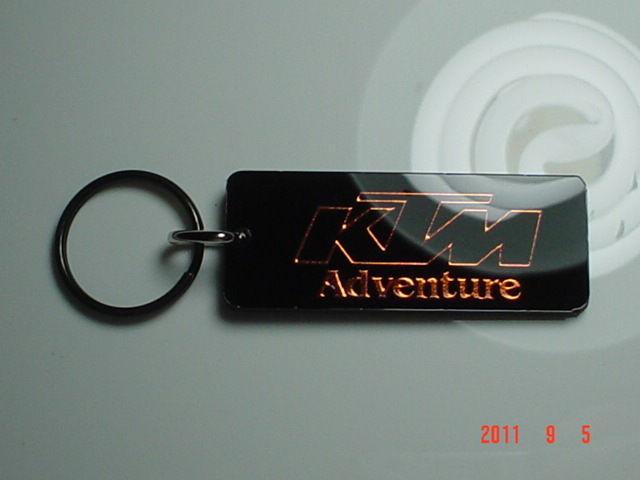 Ktm adventure motorcycle key chain fob black/orange chrome rc8 duke smr sx sm t