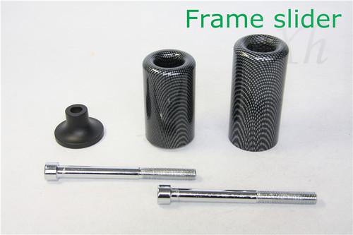 No cut frame slider protector for 2003 2004 kawasaki zx6r zx-6r zx6rr carbon