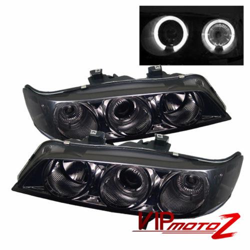 Honda accord 94-97 2/4dr smoke halo projector pair lh+rh headlights signal lamp