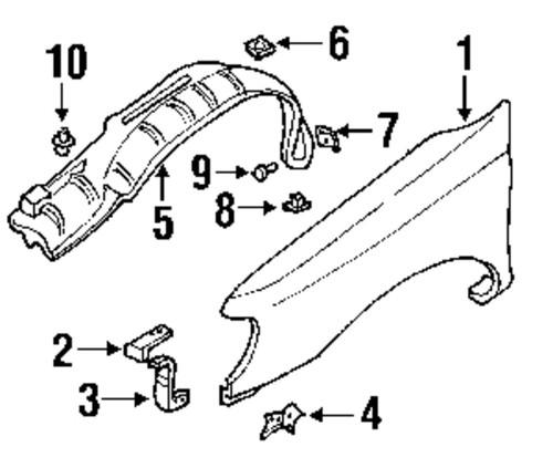 Nissan oem 631419z430 fender-fender bracket