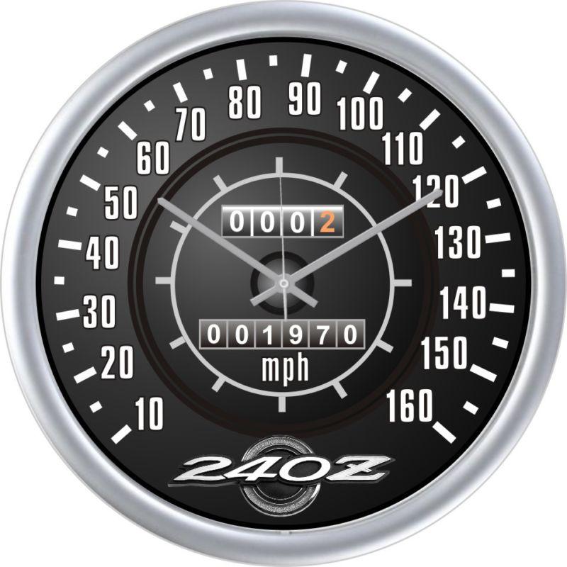 240z 1970 1971 1972 1973 datsun 160 mph speedometer meter auto art 14" clock