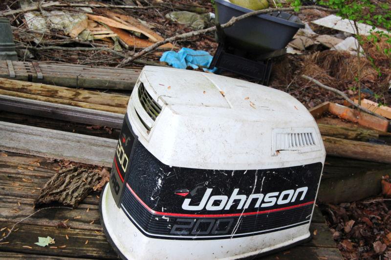 Johnson 250 hp outboard boat cover + l&r cowl