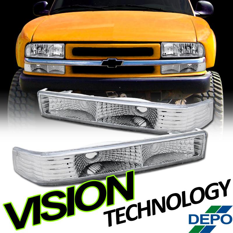 Depo pair bumper turn signal lights lamps 98-04/05 chevy s10/blazer gmc sonoma