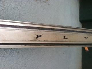 1973 plymouth valiant - rear trunk trim