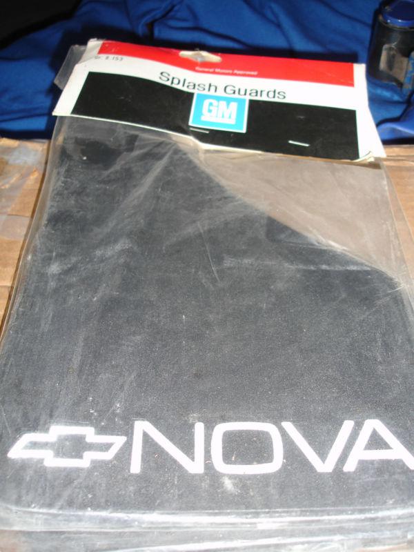 Nos black chevrolet nova gm splash guards 