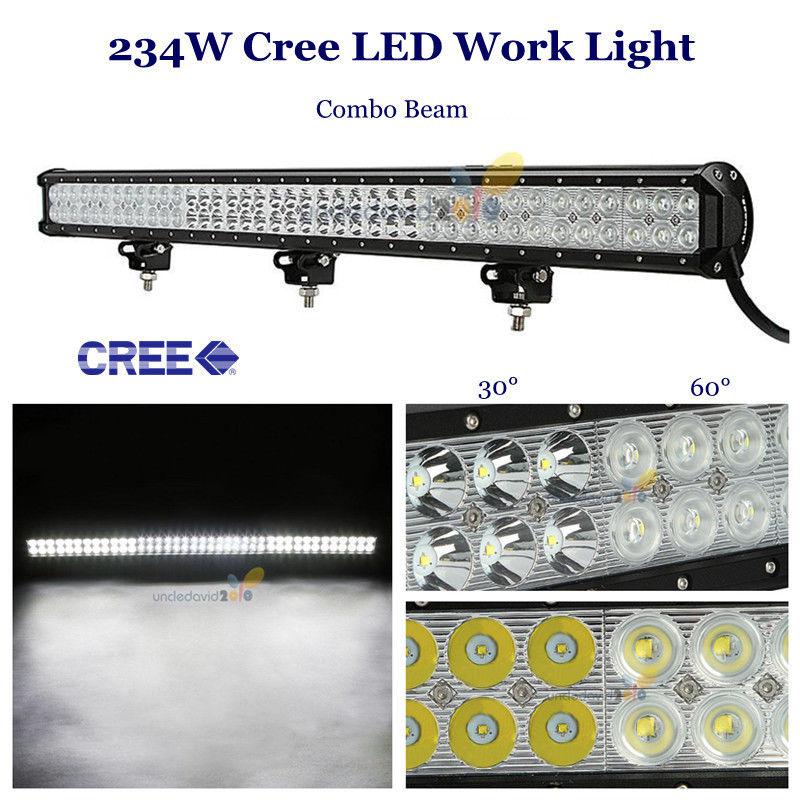 234w 36" combo beam cree led work light driving lamp offroad atv suv pickup jeep