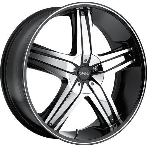 22x9.5 machined black bazo b501 wheels 6x135 6x5.5 +25 cadillac escalade