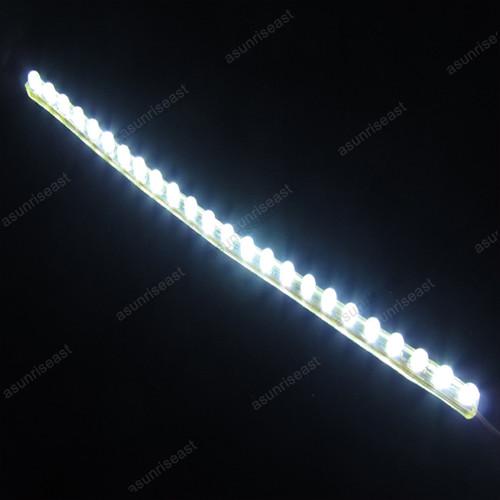 White 24cm 24led pvc flexible led strip light waterproof for car motorcycle