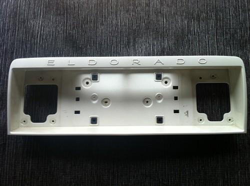 Cadillac eldorado rear lincense bracket holder trunk 96-02 white reverse back 