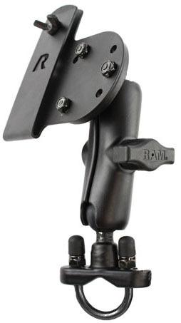 Ram mount handlebar holster mount for hand gun black universal