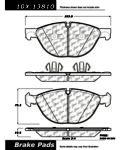 Centric parts 104.13810 front super premium semi metallic pads