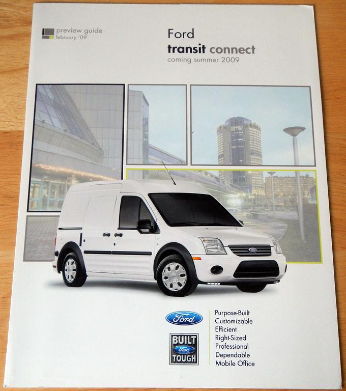 New 2009 ford transit connect preview guide brochure